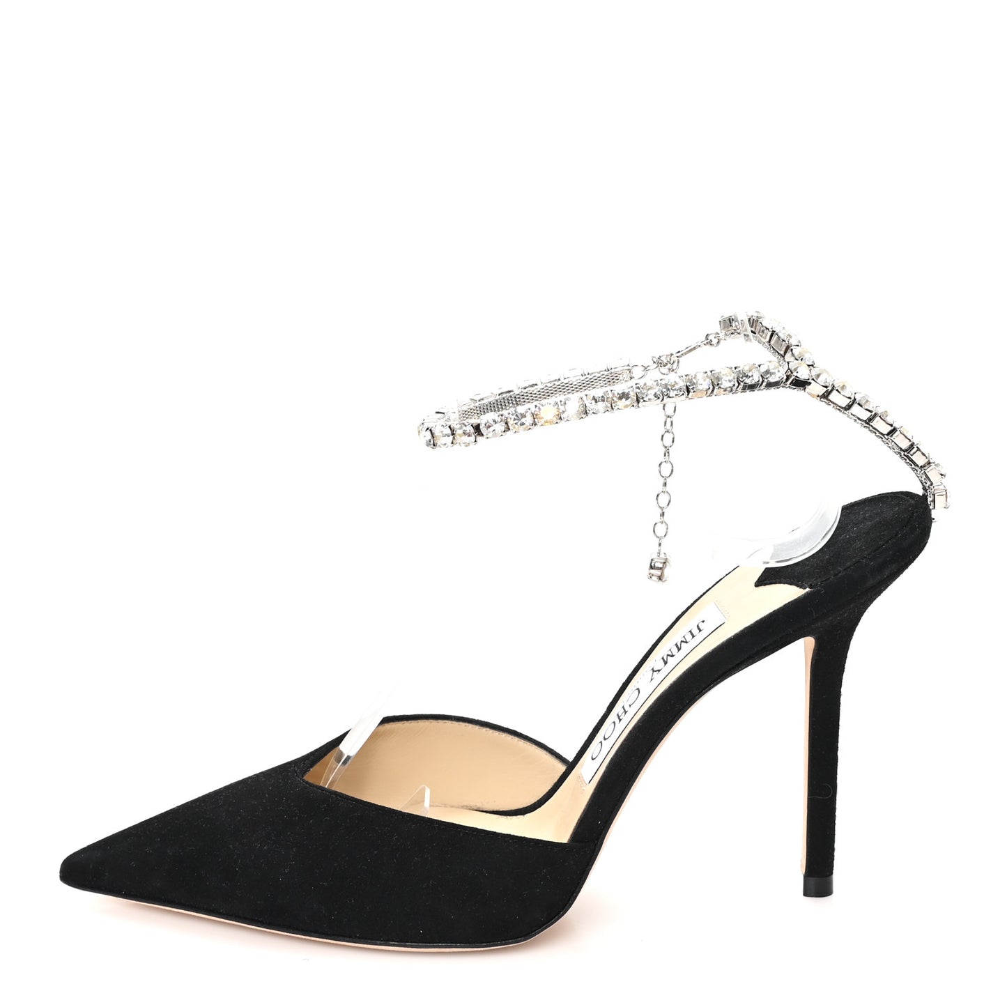 Suede Crystal Saeda 100 Pumps 37 Black