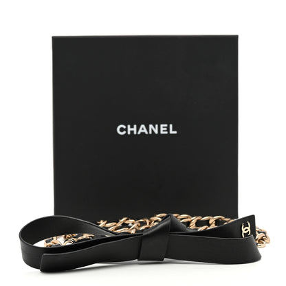 Chanel Lambskin Chain CC Bow Belt M Black Gold 4 of 4