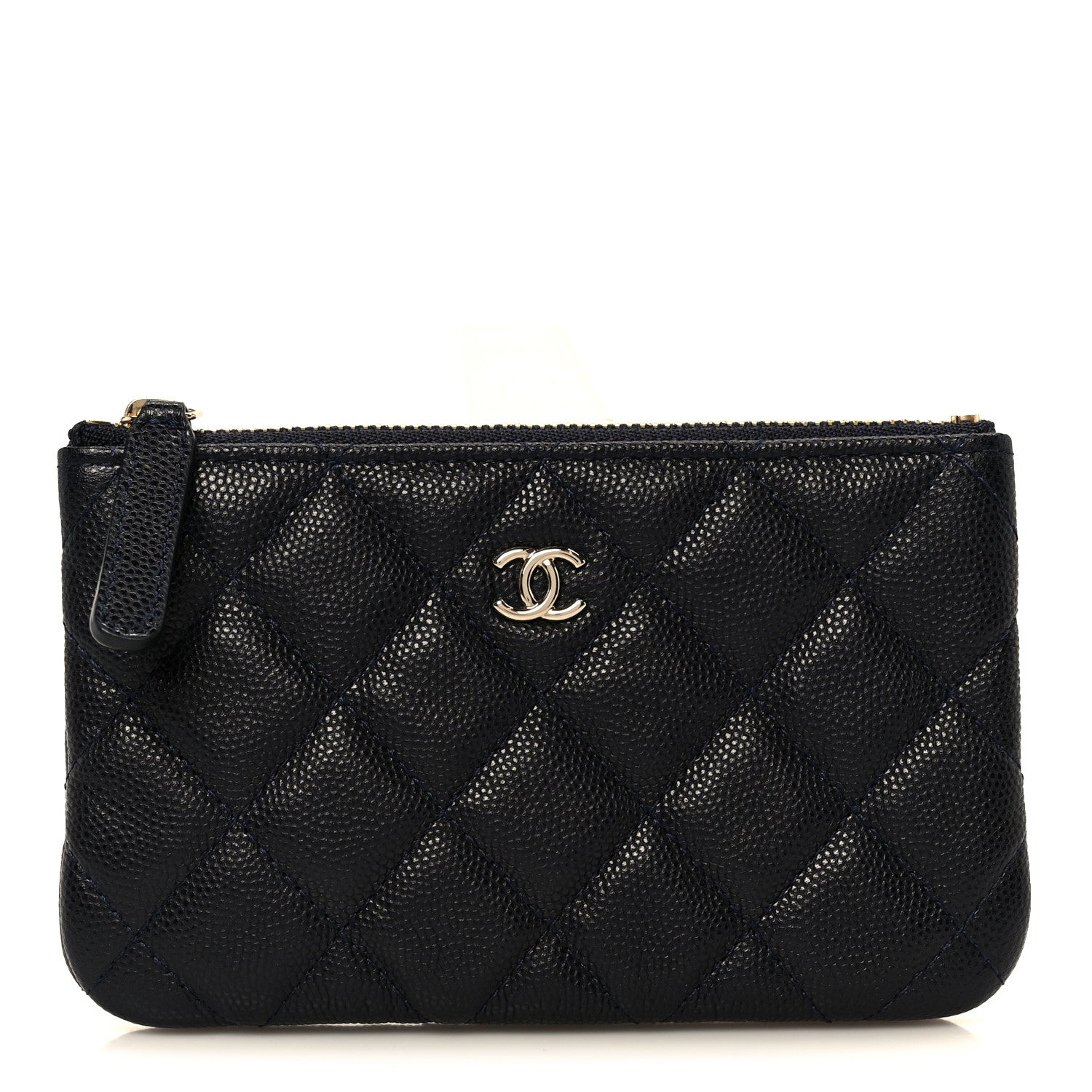 Chanel Caviar Quilted Small Cosmetic Case Navy Blue 1 of 9