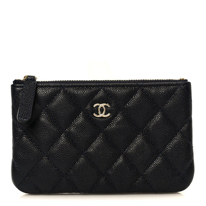 Chanel Caviar Quilted Small Cosmetic Case Navy Blue 1 of 9