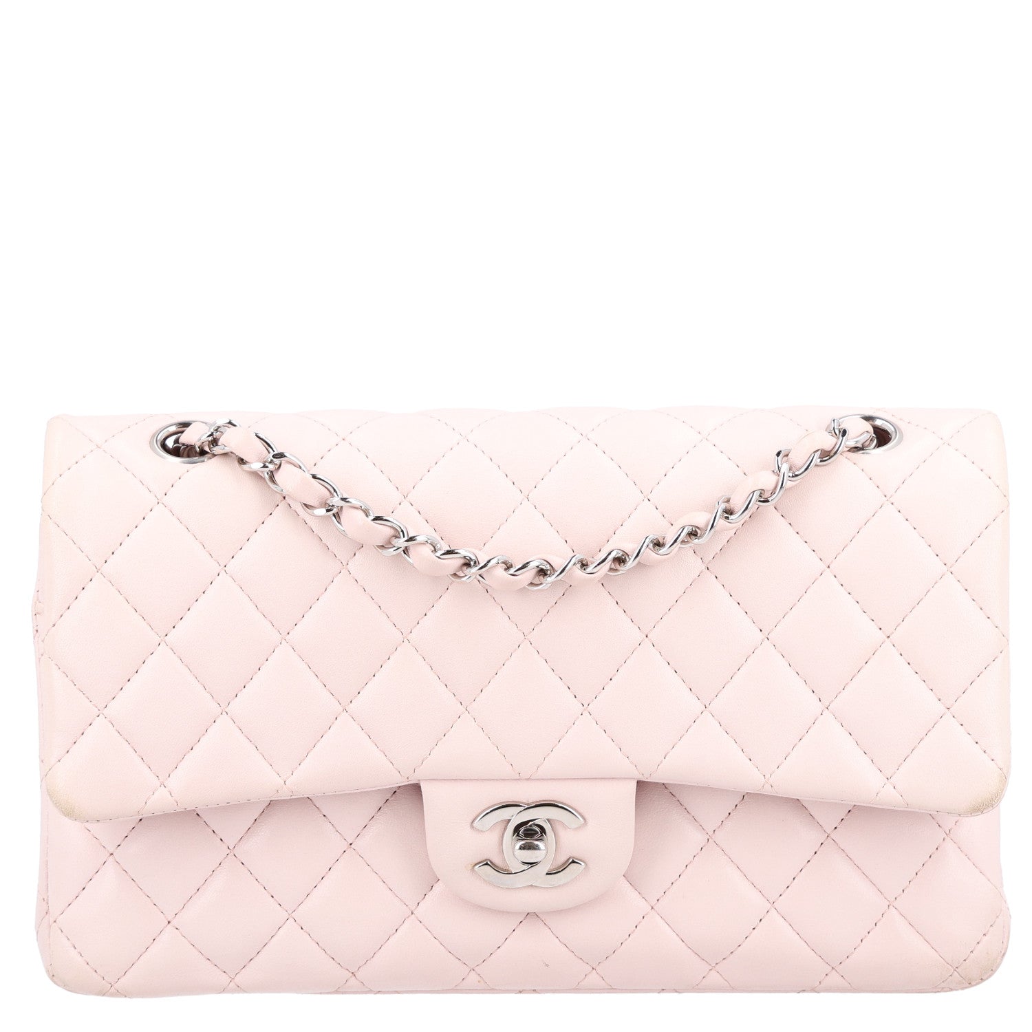Chanel Lambskin Quilted Medium Double Flap Light Pink 1 of 11