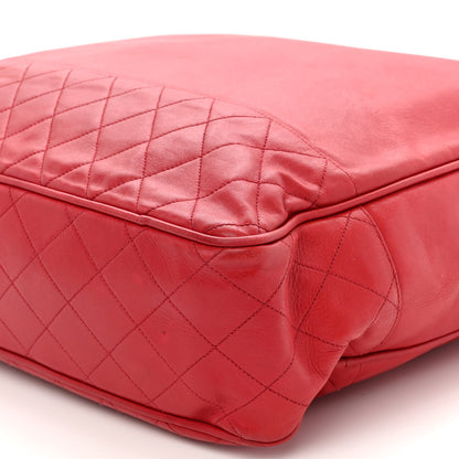 Chanel Lambskin Quilted Tote Red 13 of 17