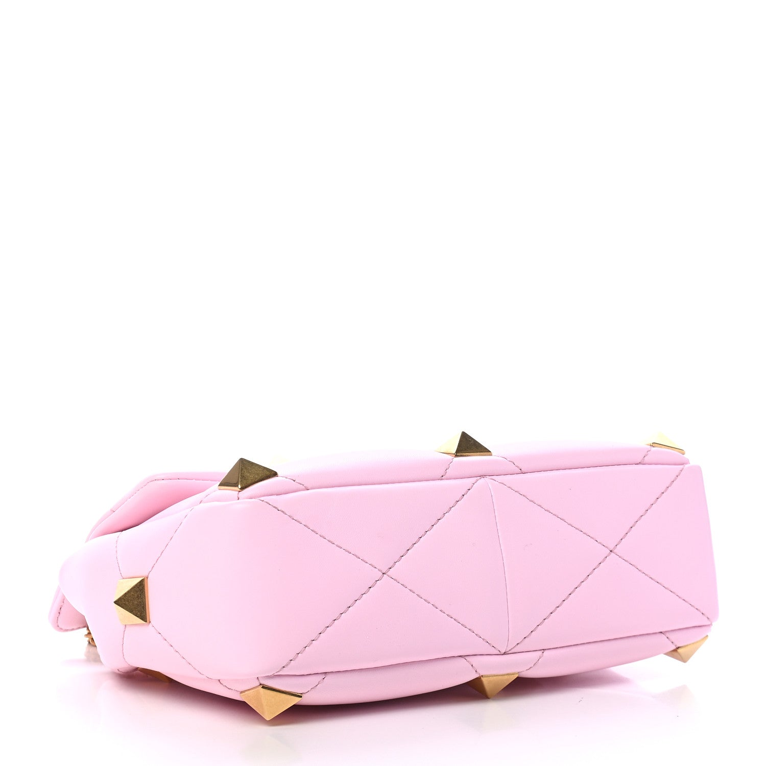 Valentino Garavani Nappa Medium Roman Stud Shoulder Bag Pink Borealis 4 of 9