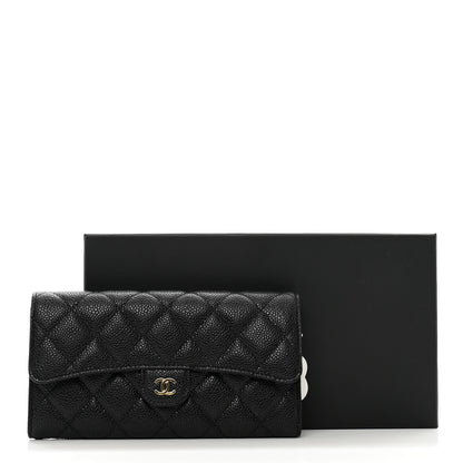 Chanel Caviar Quilted Large Flap Wallet Black 9 of 9