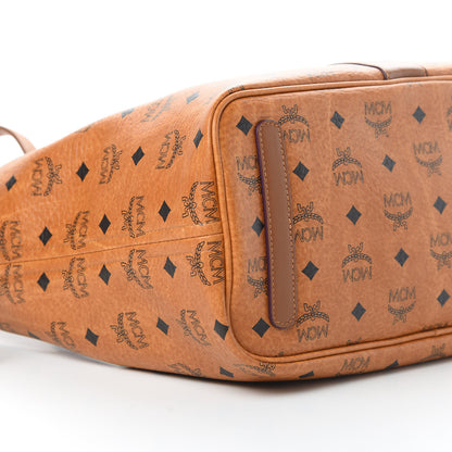 MCM Visetos Medium Liz Reversible Shopper Tote Cognac 12 of 16