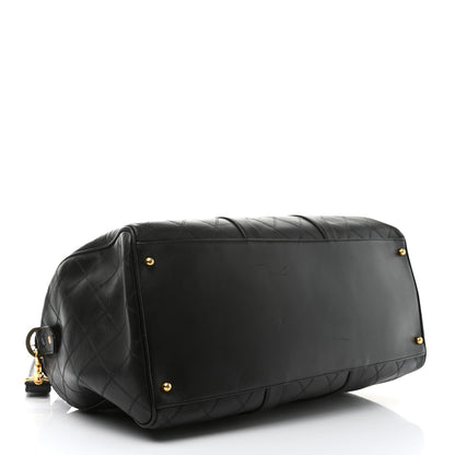 Chanel Calfskin Stitched CC Boston Black 3 of 12