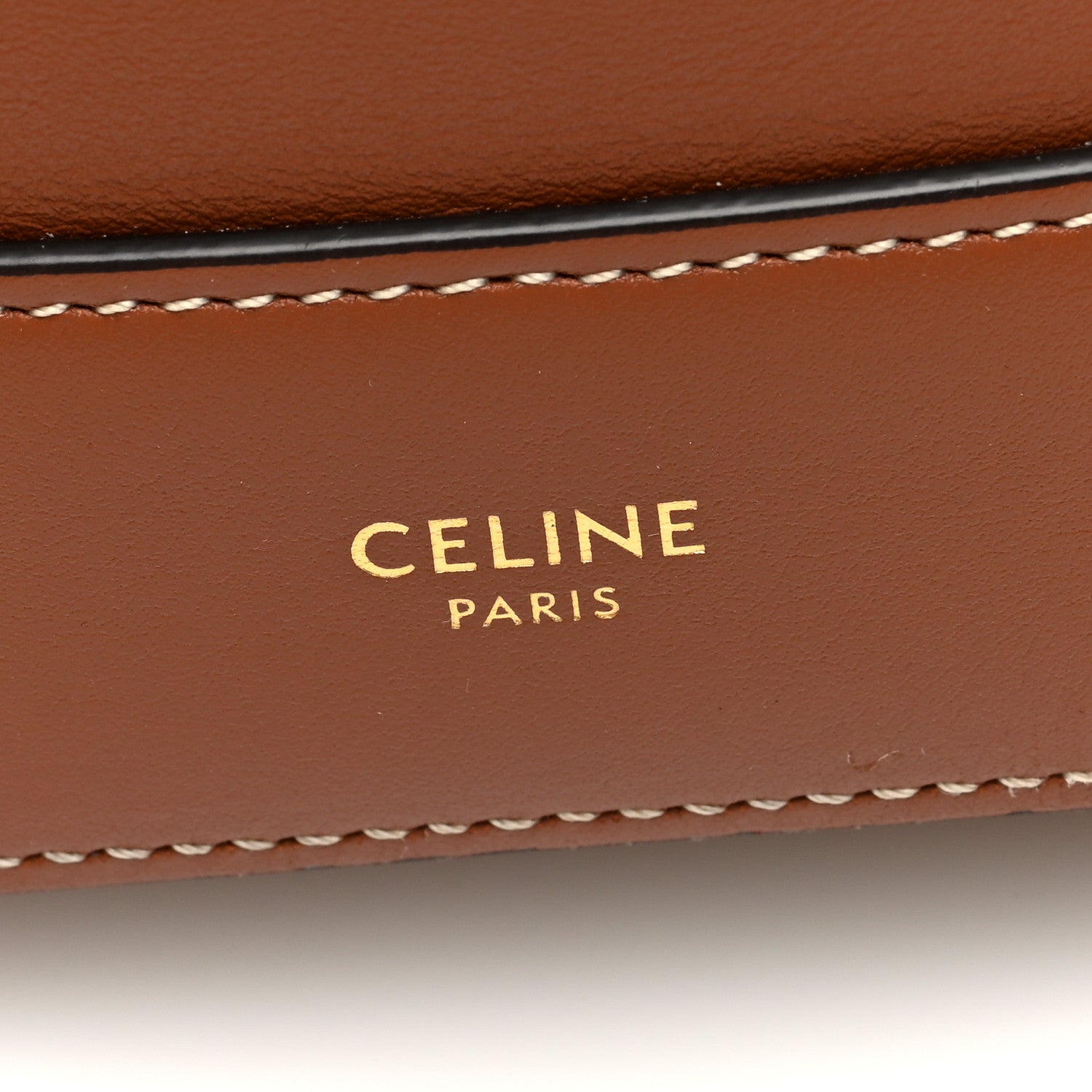 Celine Smooth Calfskin Small Cuir Triomphe Bucket Bag Tan 6 of 9