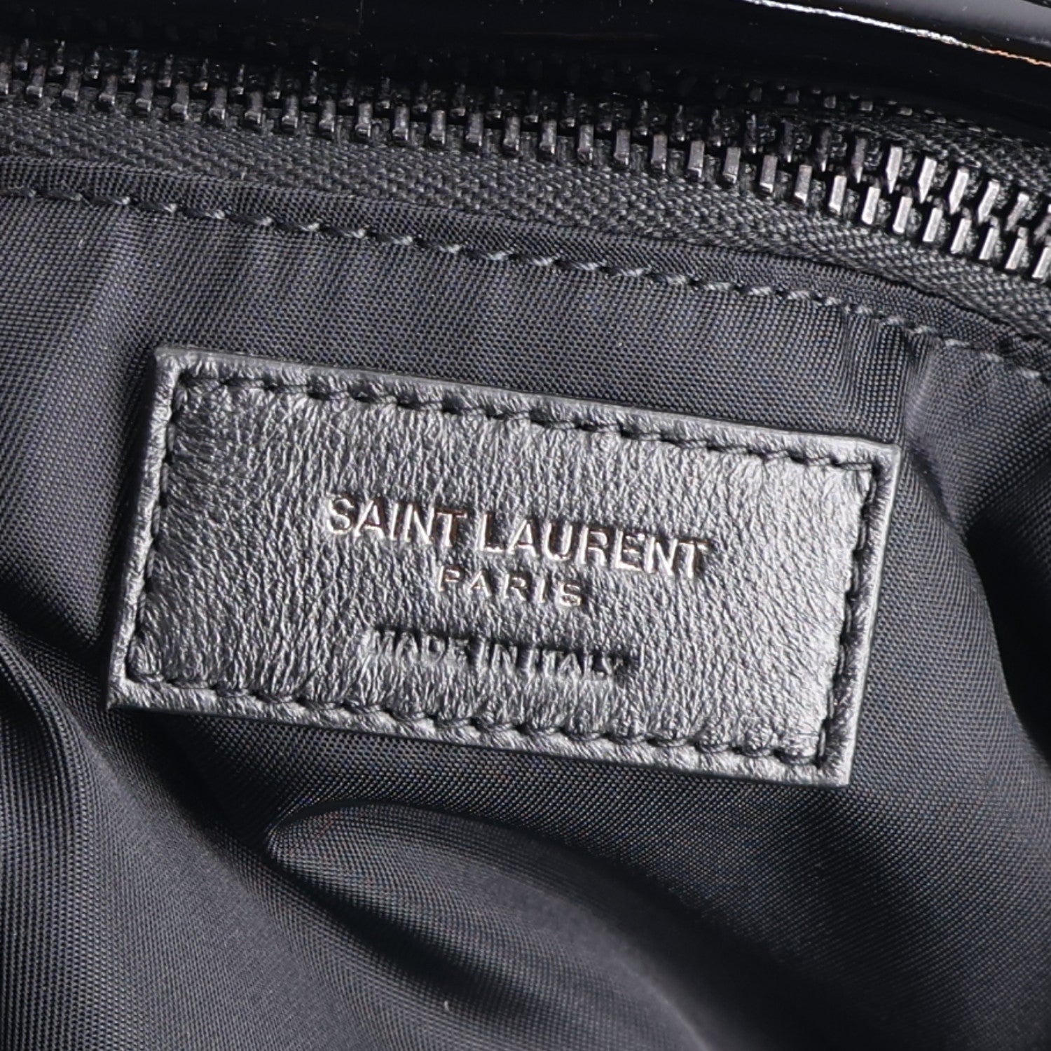 Saint Laurent Patent Wide Puffer Maxi Tote Black 5 of 9