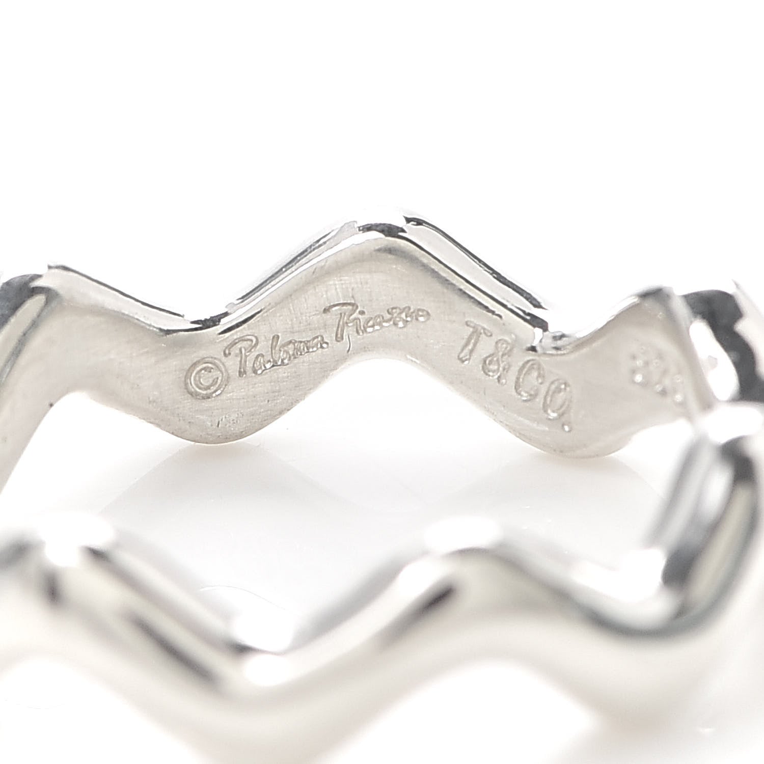 Tiffany Sterling Silver Paloma Picasso Zig Zag Ring 53 6.5 3 of 4