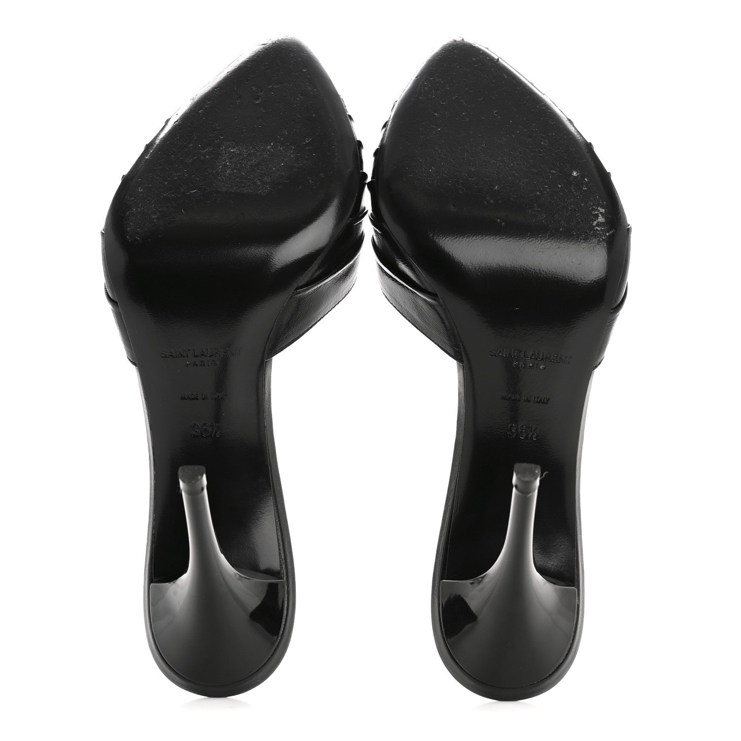 Saint Laurent Nappa Sugar Babylone 90 Mules 36.5 Black 6 of 11