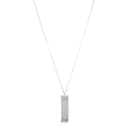 Tiffany Sterling Silver Diamond Somerset Pendant Necklace 1 of 6