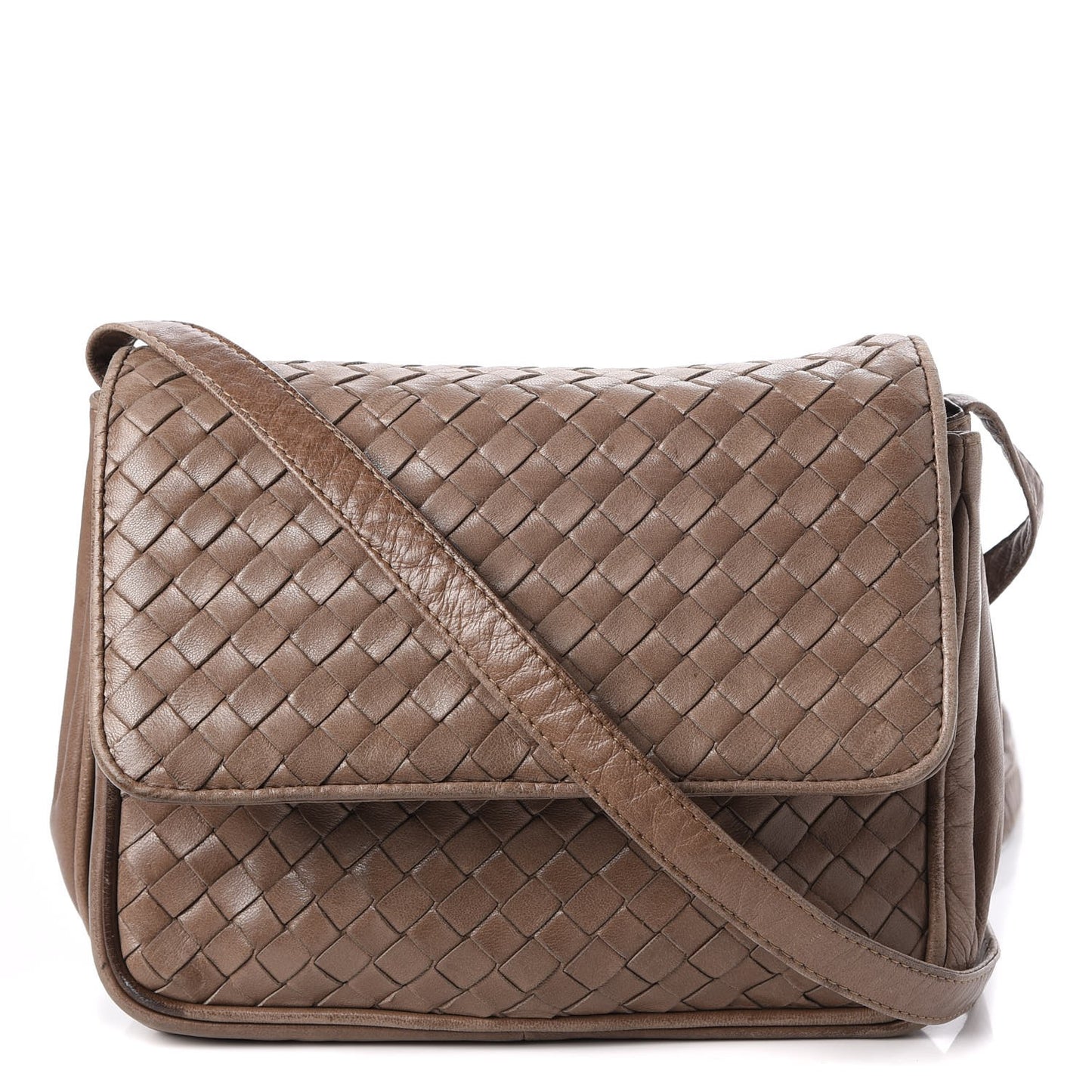 BOTTEGA VENETA Nappa Intrecciato Flap Shoulder Bag Bag Old Petra