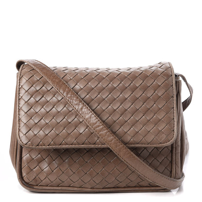 Bottega Veneta BOTTEGA VENETA Nappa Intrecciato Flap Shoulder Bag Bag Old Petra 1 of 19