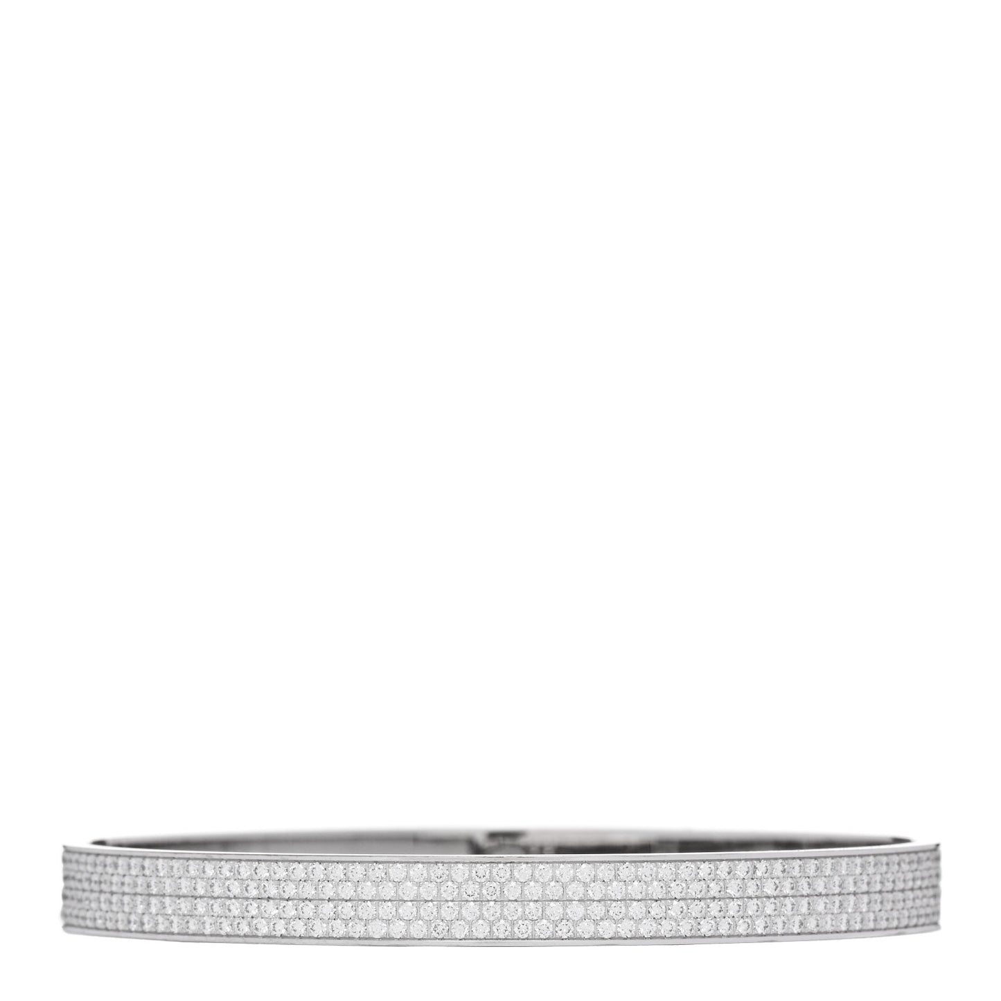 18K White Gold Diamond Kelly Full Pave Bracelet XS