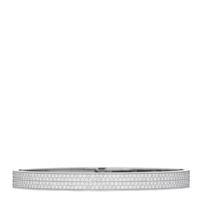 Hermes 18K White Gold Diamond Kelly Full Pave Bracelet XS 2 of 4