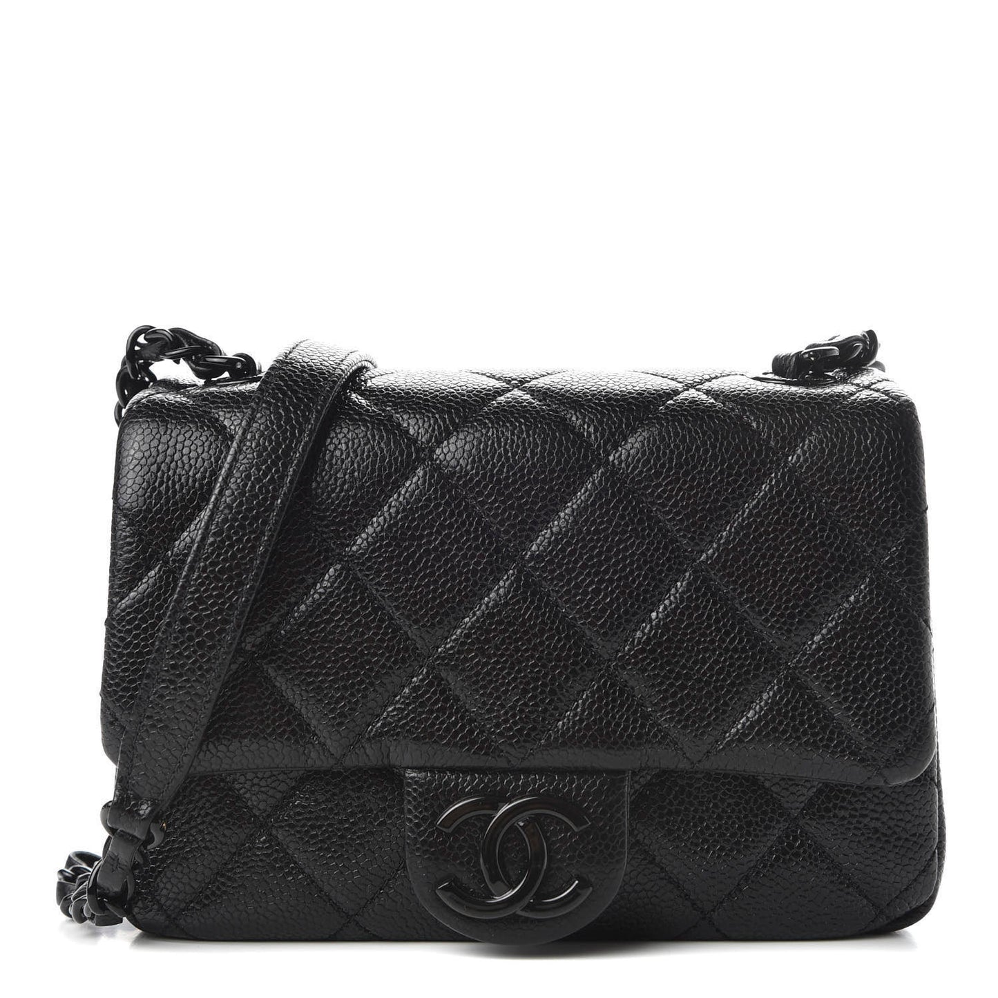 Caviar Quilted Incognito Mini Square Flap Black
