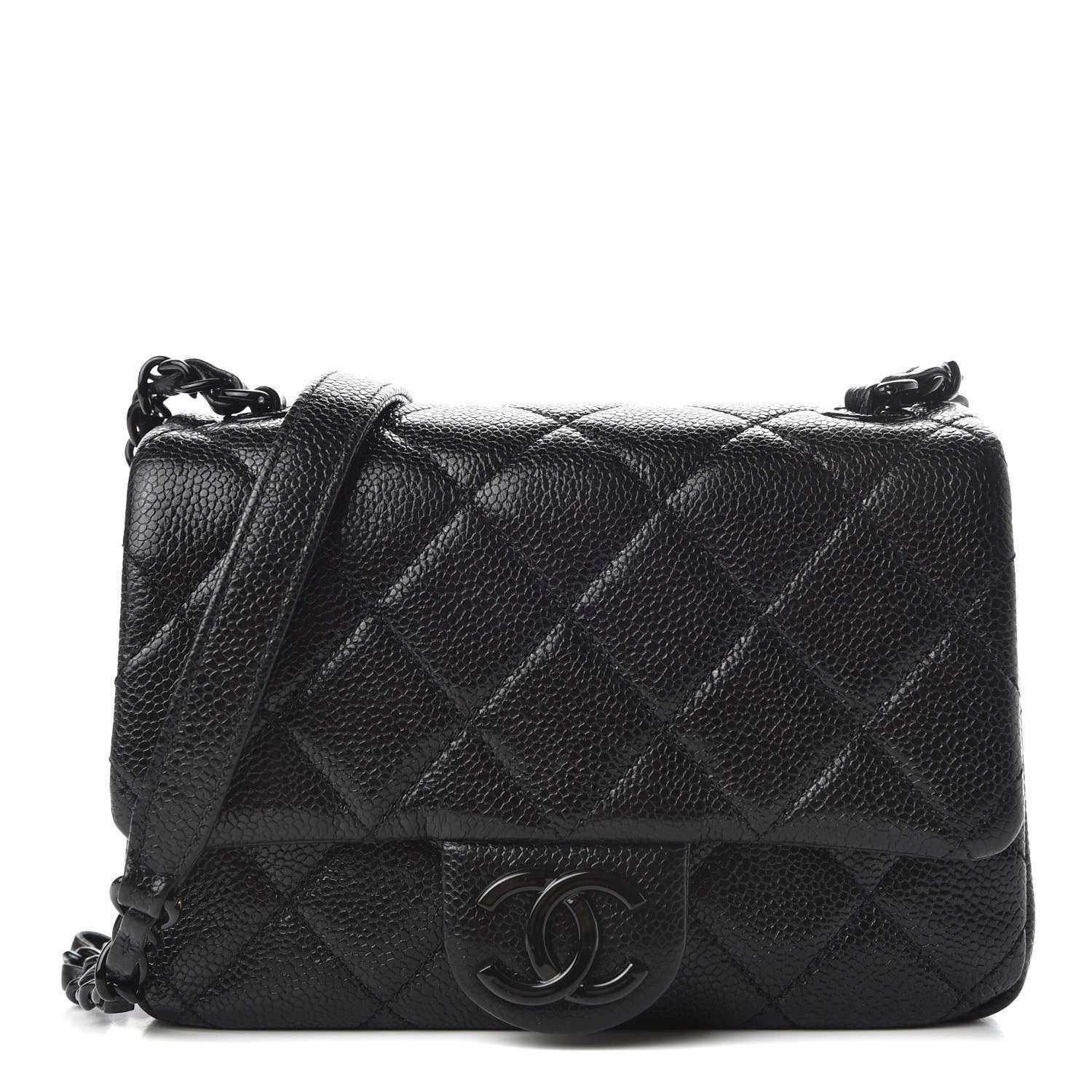 Chanel Caviar Quilted Incognito Mini Square Flap Black 1 of 9