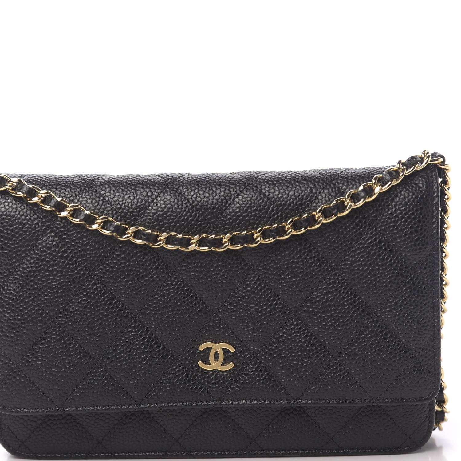 Chanel Caviar Quilted Wallet On Chain WOC Black 11 of 12