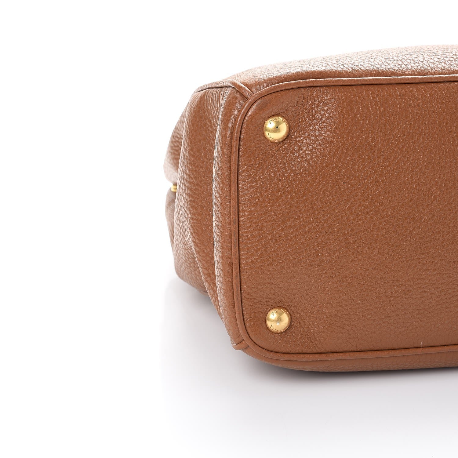 Prada Vitello Daino Large Double Zip Tote Brandy 11 of 12