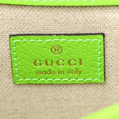 Gucci GG Supreme Monogram Web Small Ophidia Belt Bag Beige Ebony Electric Green 6 of 10
