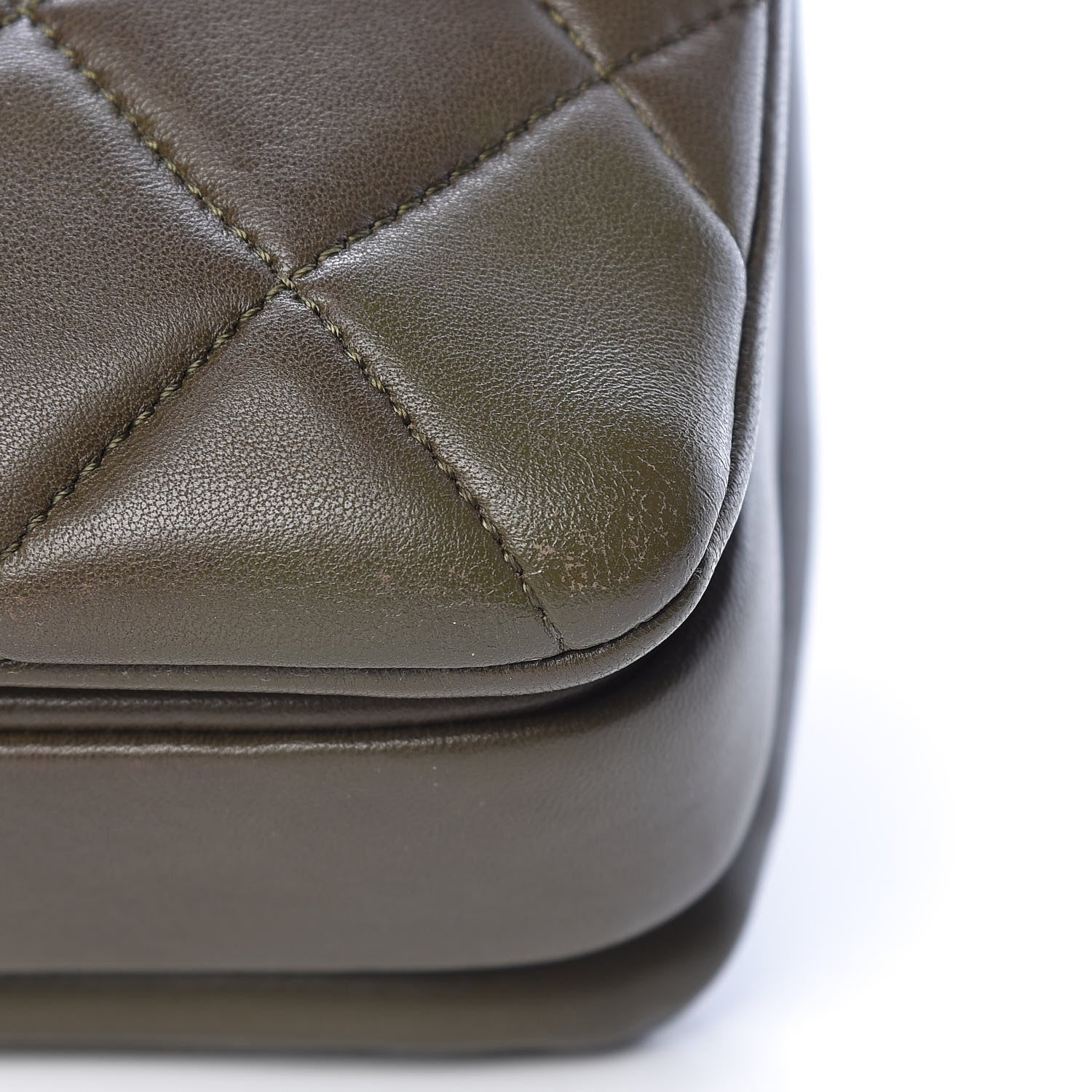 Chanel Lambskin Quilted Small Trendy CC Dual Handle Flap Bag Khaki 13 of 14