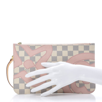 Louis Vuitton Damier Azur Tahitienne Neverfull MM GM Pochette 2 of 8