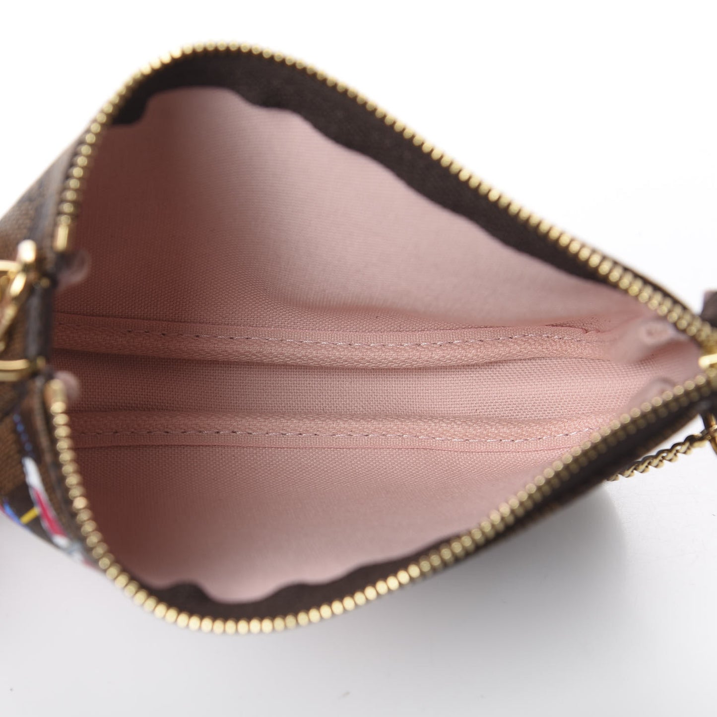 Damier Ebene 2020 Christmas Animation Big Wheel Mini Pochette Accessories Rose Ballerine
