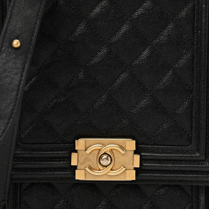 Chanel Caviar Quilted North South Boy Flap Black 7 of 9