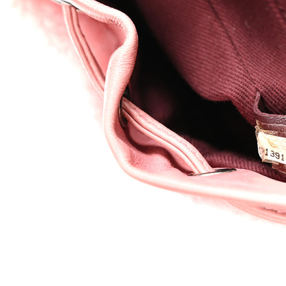 Chanel Glazed Calfskin Shearling Quilted Small Mountain Backpack Pink 7 of 10