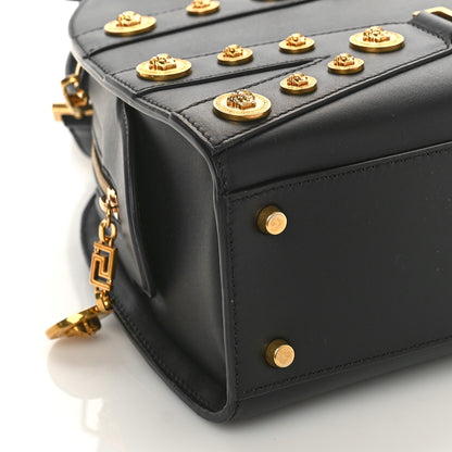 Versace Calfskin Medallion Tribute Bowling Bag Black 6 of 7
