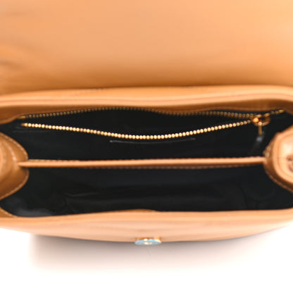 Saint Laurent Calfskin Y Quilted Monogram Toy Loulou Crossbody Bag Dark Natural 9 of 22