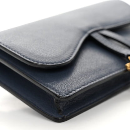 Christian Dior Goatskin Saddle Belt Bag Denim Blue 8 of 9