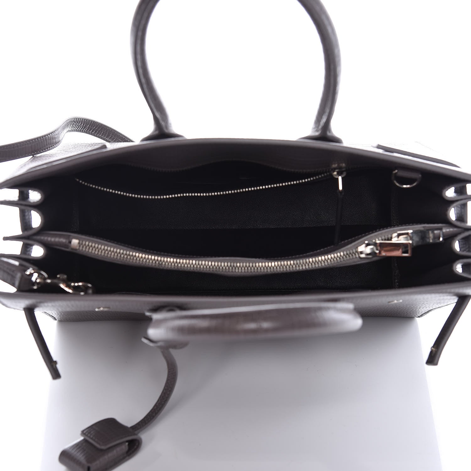 Saint Laurent Lizard Calfskin Embossed Small Sac De Jour Fog 5 of 9