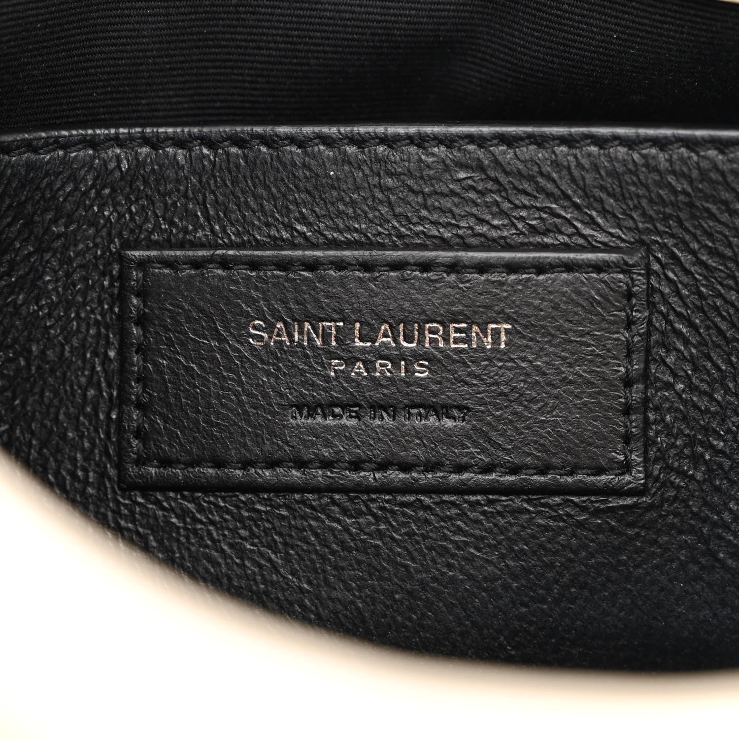 Saint Laurent Crinkled Calfskin Matelasse Monogram Baby Niki Chain Satchel Ivory 6 of 11