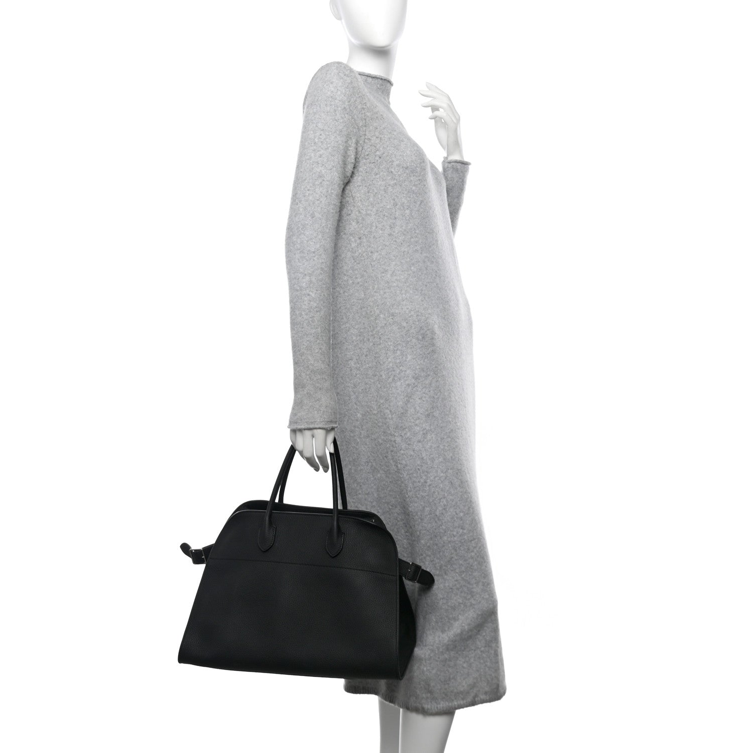 The Row Matte Grained Calfskin Soft Margaux 15 Black 2 of 9