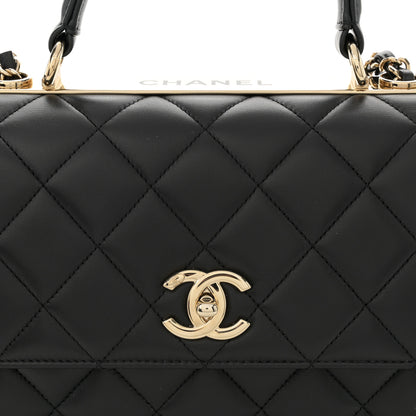 Chanel Lambskin Quilted Medium Trendy CC Flap Dual Handle Bag Black 8 of 10