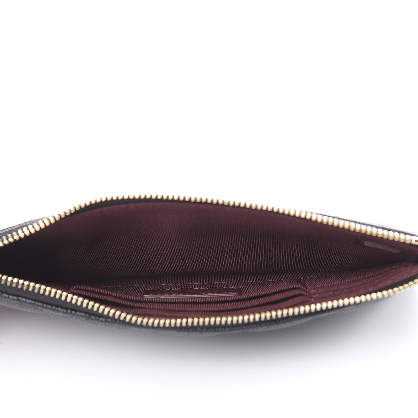 Caviar Quilted Classic Zip Pouch Black