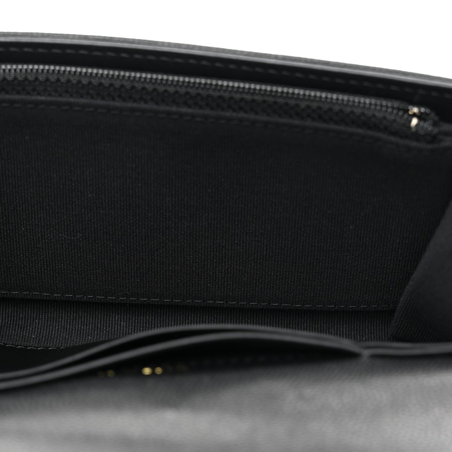Caviar Quilted Crystal CC Large Gusset Flap Wallet Black