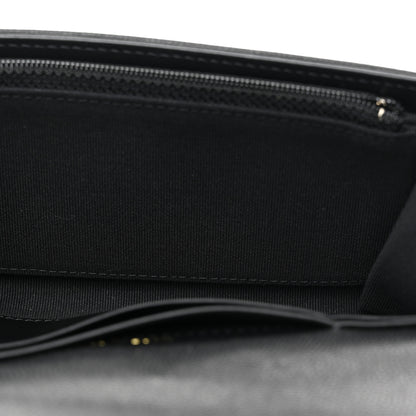 Chanel Caviar Quilted Crystal CC Large Gusset Flap Wallet Black 5 of 8