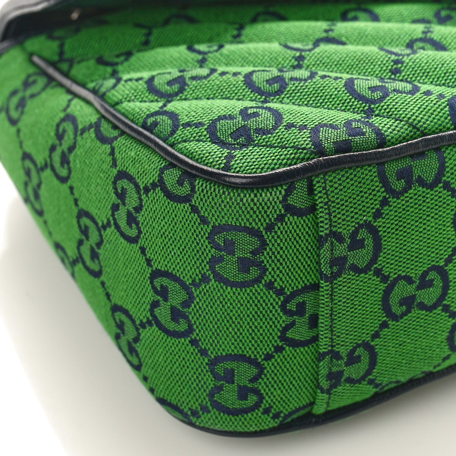 Gucci Monogram Multicolor Matelasse Diagonal Small GG Marmont Shoulder Bag Green Blue 8 of 9