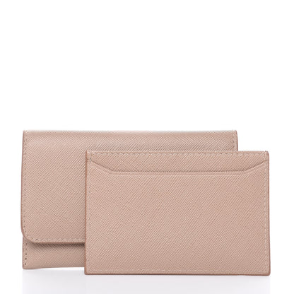 Prada Saffiano Metal Flap Card Holder Cammeo 7 of 8