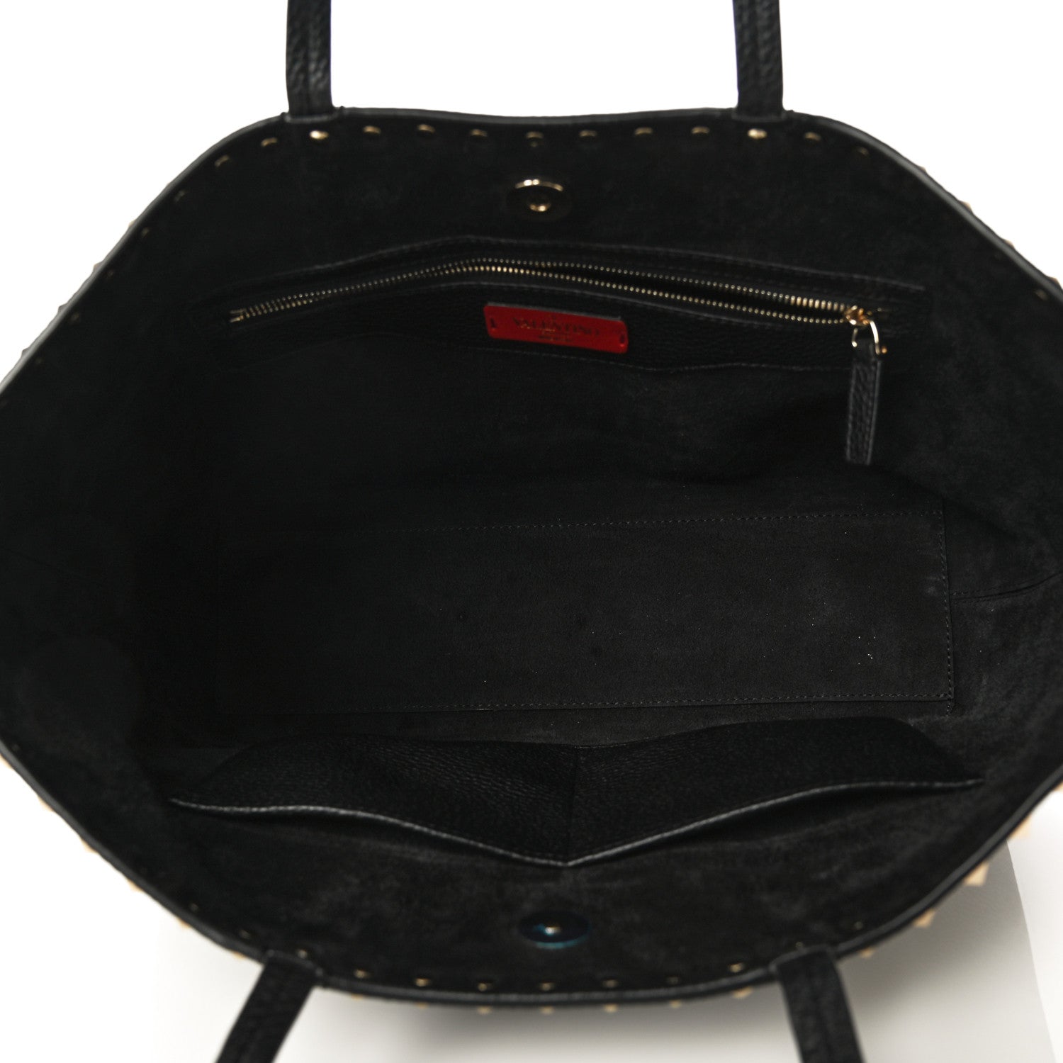 Valentino Garavani Grained Calfskin Small Rockstud Shoulder Tote Black 7 of 11
