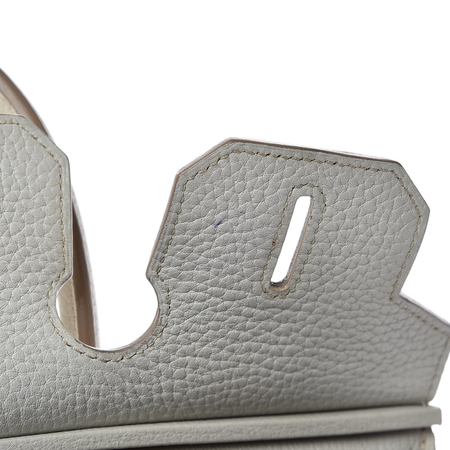 Hermes Taurillon Clemence Lizard Club Birkin 30 Gris Perle White Mykonos 15 of 38