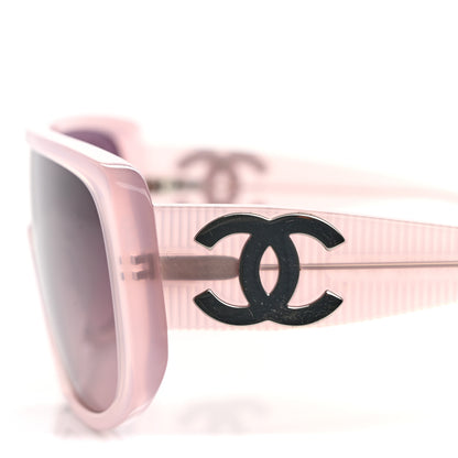 Chanel Acetate Shield Sunglasses 5495A Light Pink 8 of 10