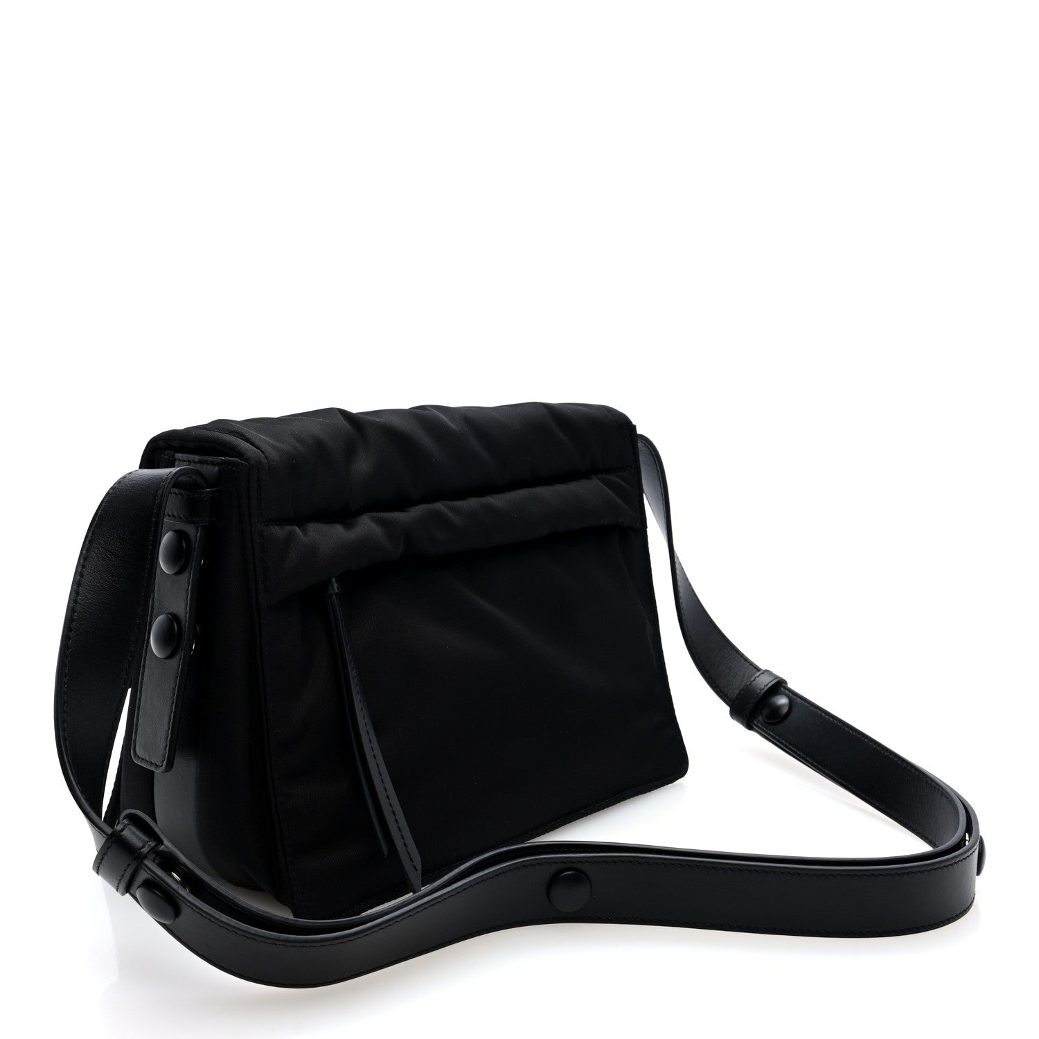 Prada Re-Nylon Vitello Padded Small Flap Shoulder Bag Black 3 of 9