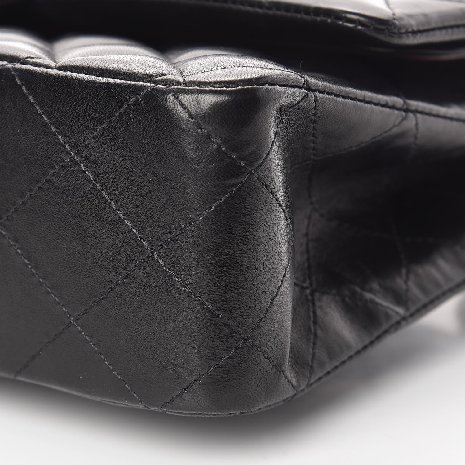 Chanel Lambskin Quilted Medium Double Flap Black 10 of 18