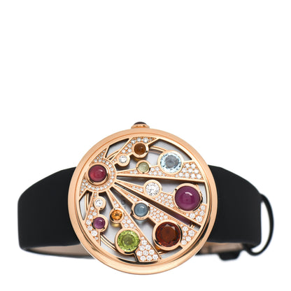 Bulgari 18K Rose Gold Satin Diamond Mother of Pearl 40mm Mediterranean Eden Quartz Watch 3 of 5