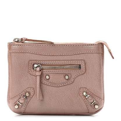 Balenciaga Chevre Classic Silver Hardware M Porte-Monnaie Coin Purse Rose 1 of 7