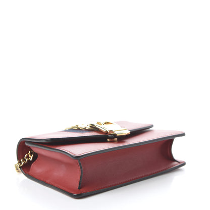 Gucci Calfskin Super Mini Sylvie Chain Shoulder Bag Hibiscus Red 4 of 11