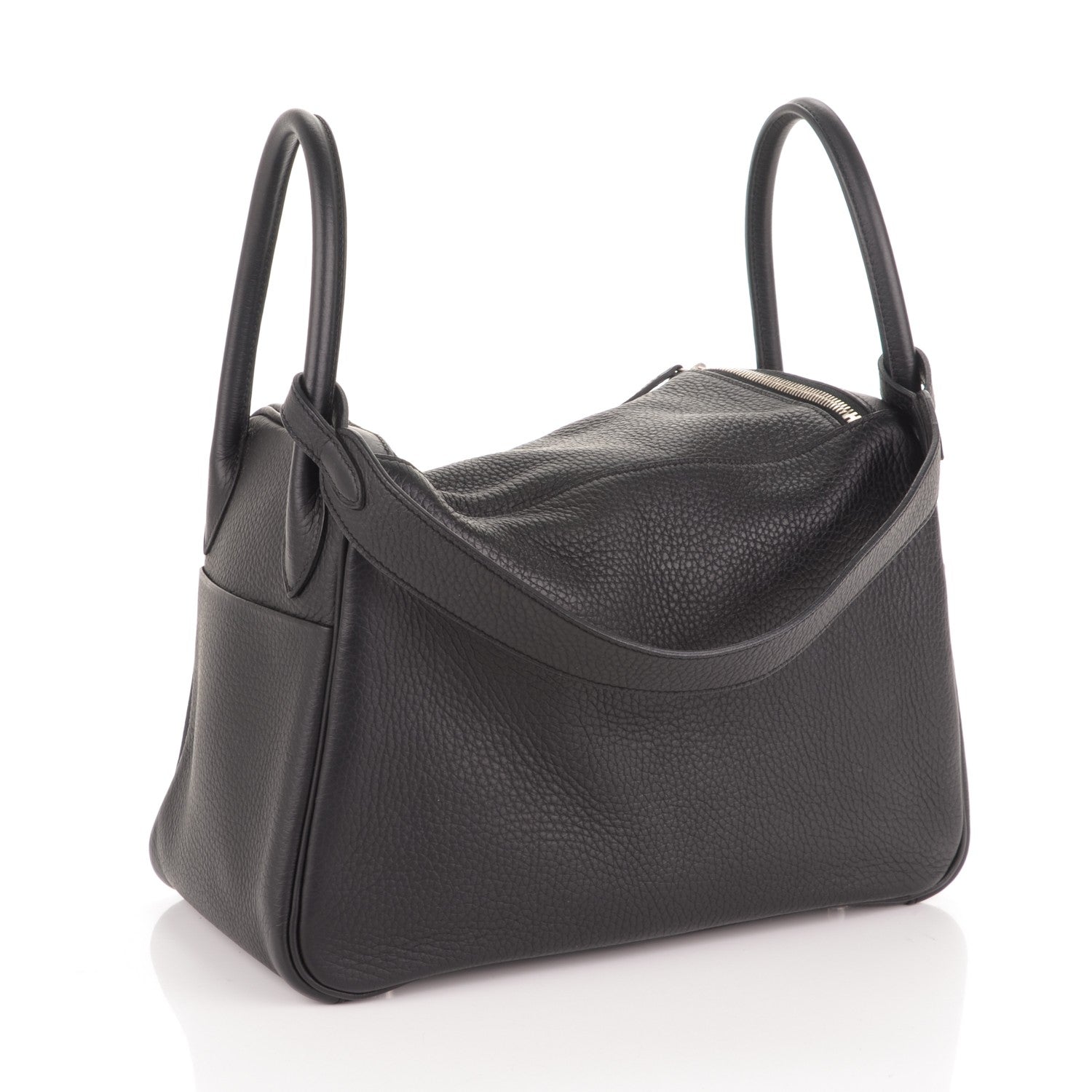 Hermes Taurillon Clemence Lindy 30 Black 3 of 16